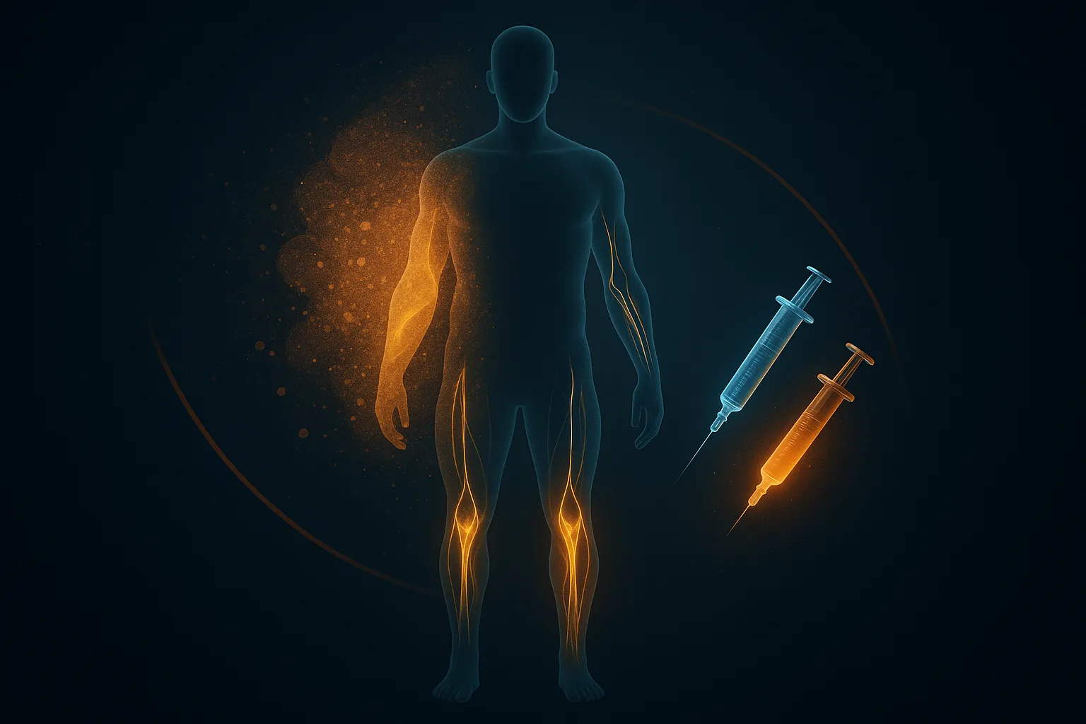 Lab visualization of fat mass versus preserved lean muscle on a GLP-1 combination therapy