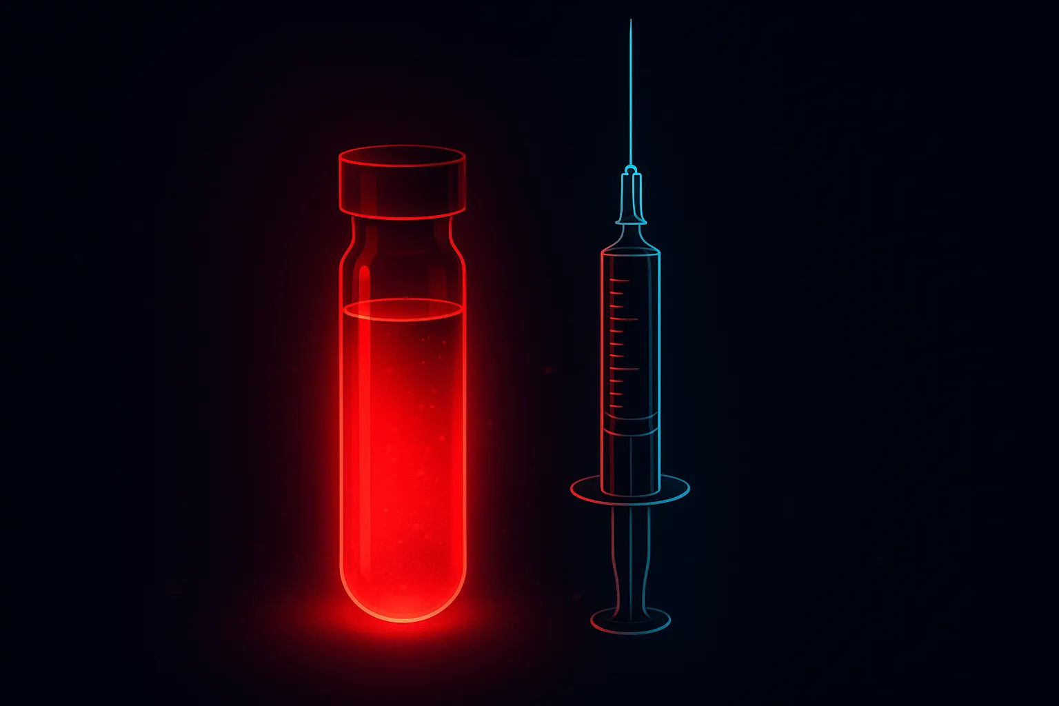 Cardiogen dose draw on an insulin syringe
