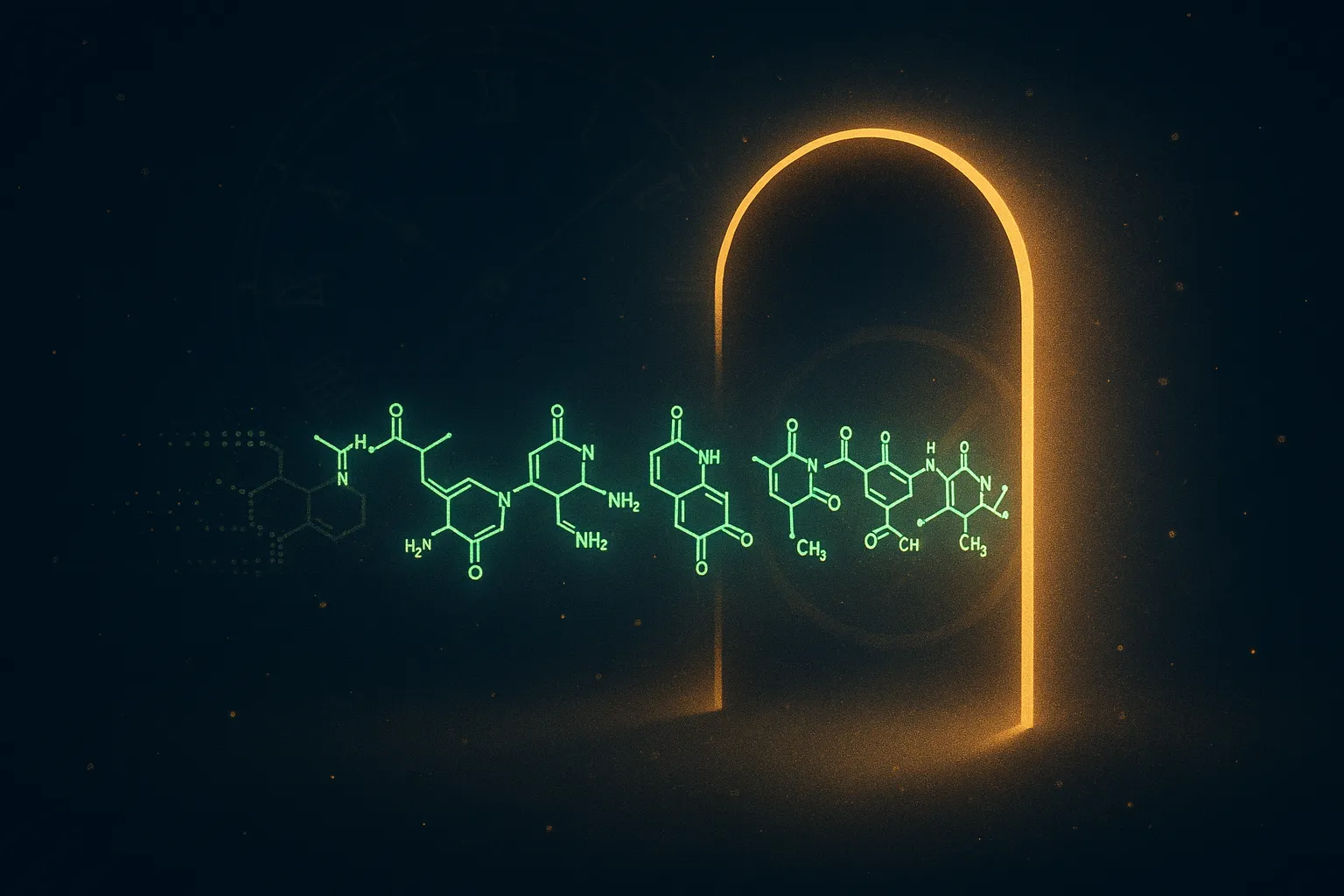 Calendar showing April 22 effective date with peptide structures transitioning out of restricted status