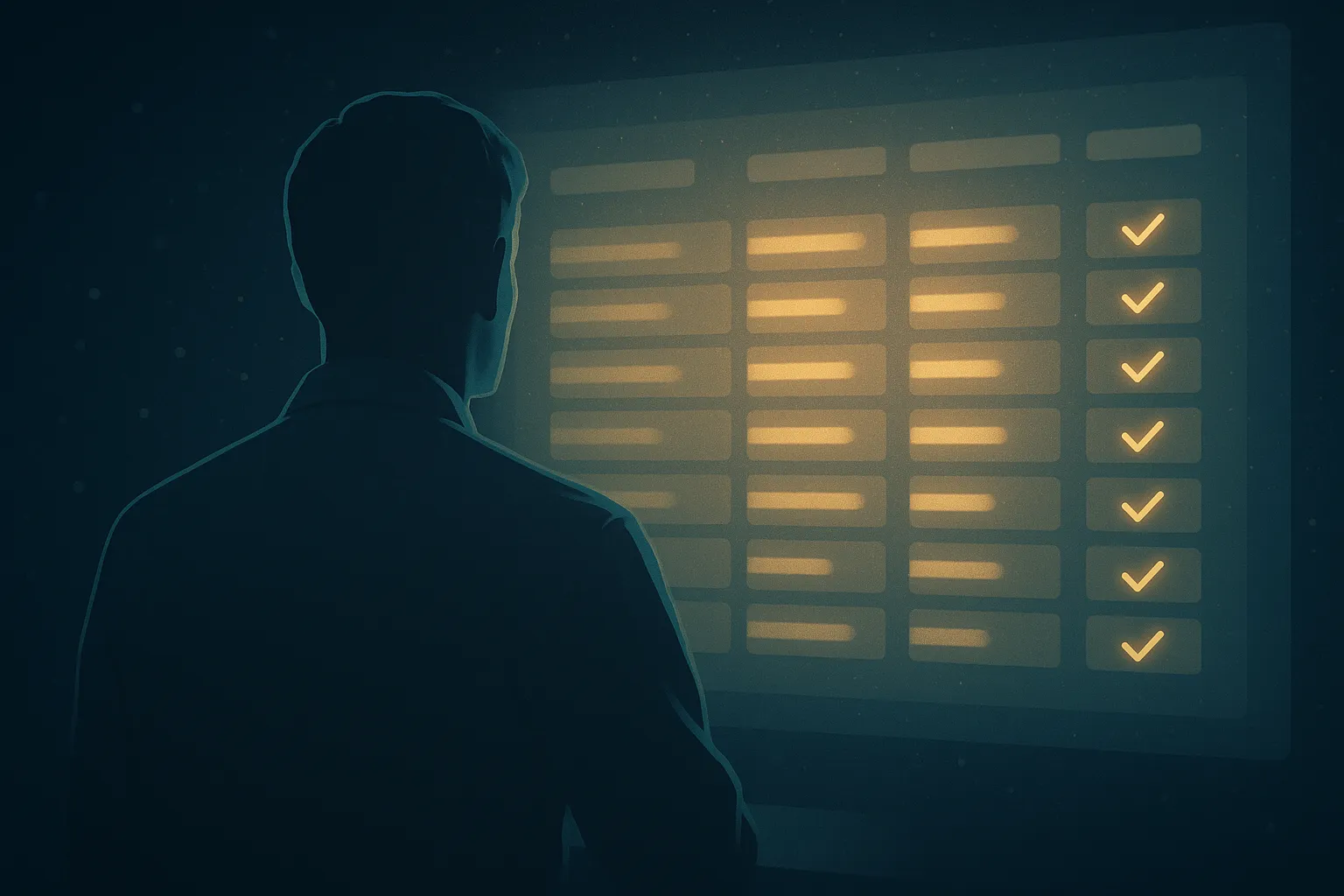 Researcher comparing peptide vendor pricing and certificates of analysis on a dark screen