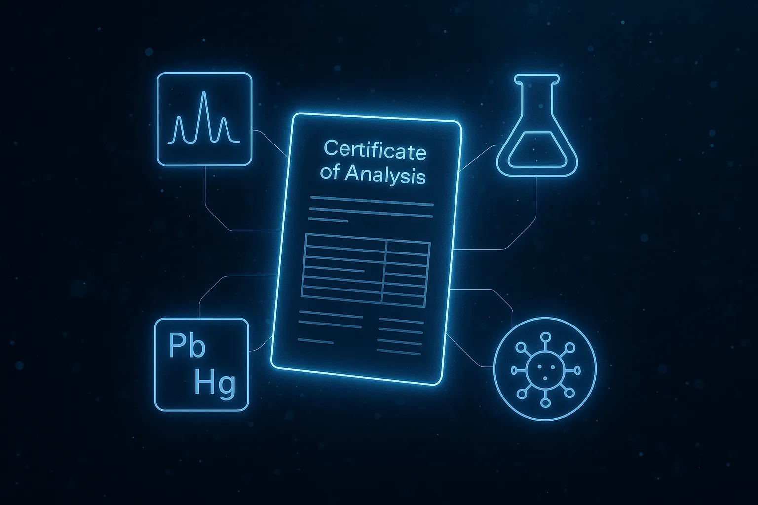 COA quality testing and verification process