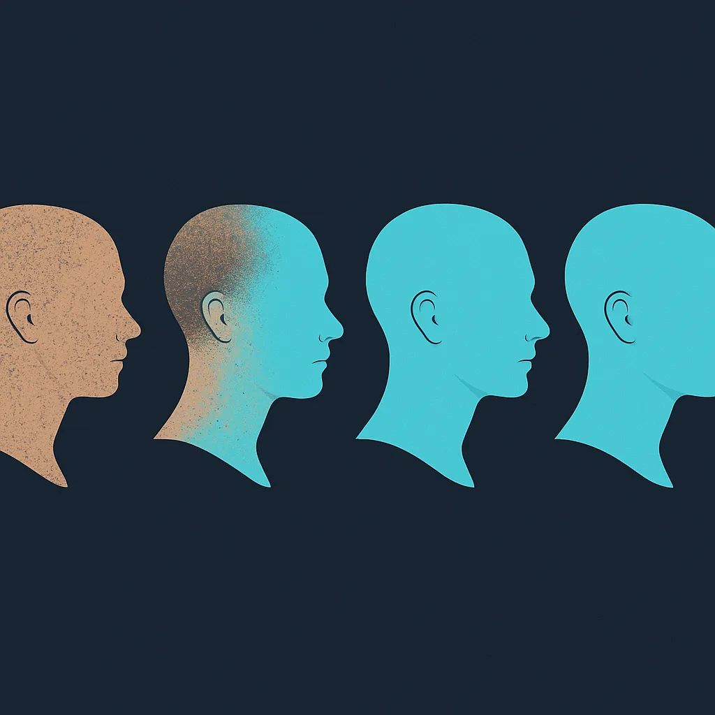 Skin and hair transformation timeline