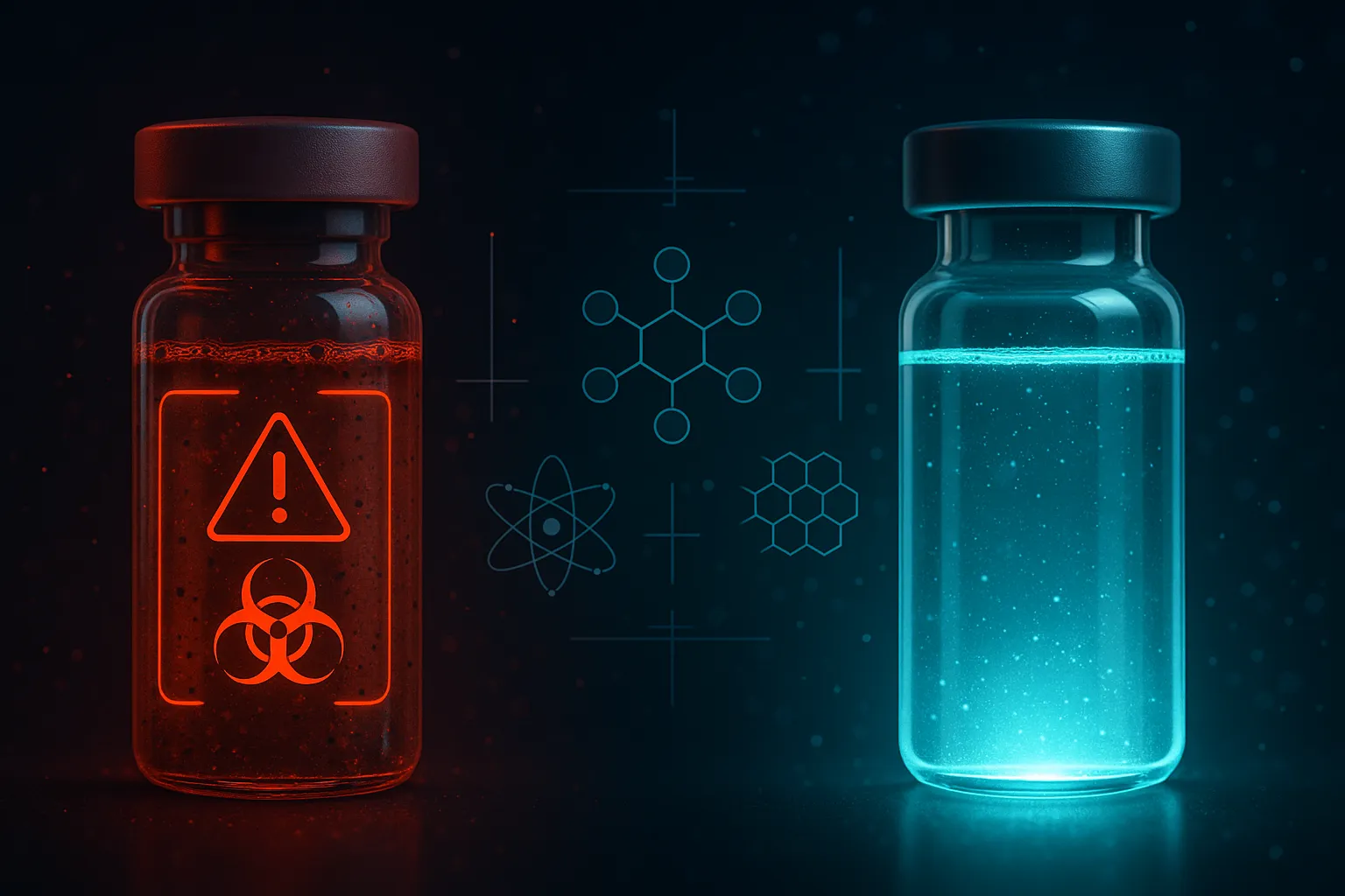 Comparison of contaminated versus verified pure peptide vials