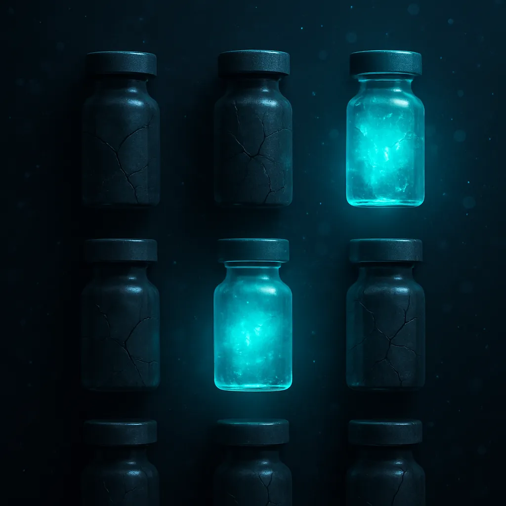 Grid of vendor nodes with most darkened and few still glowing