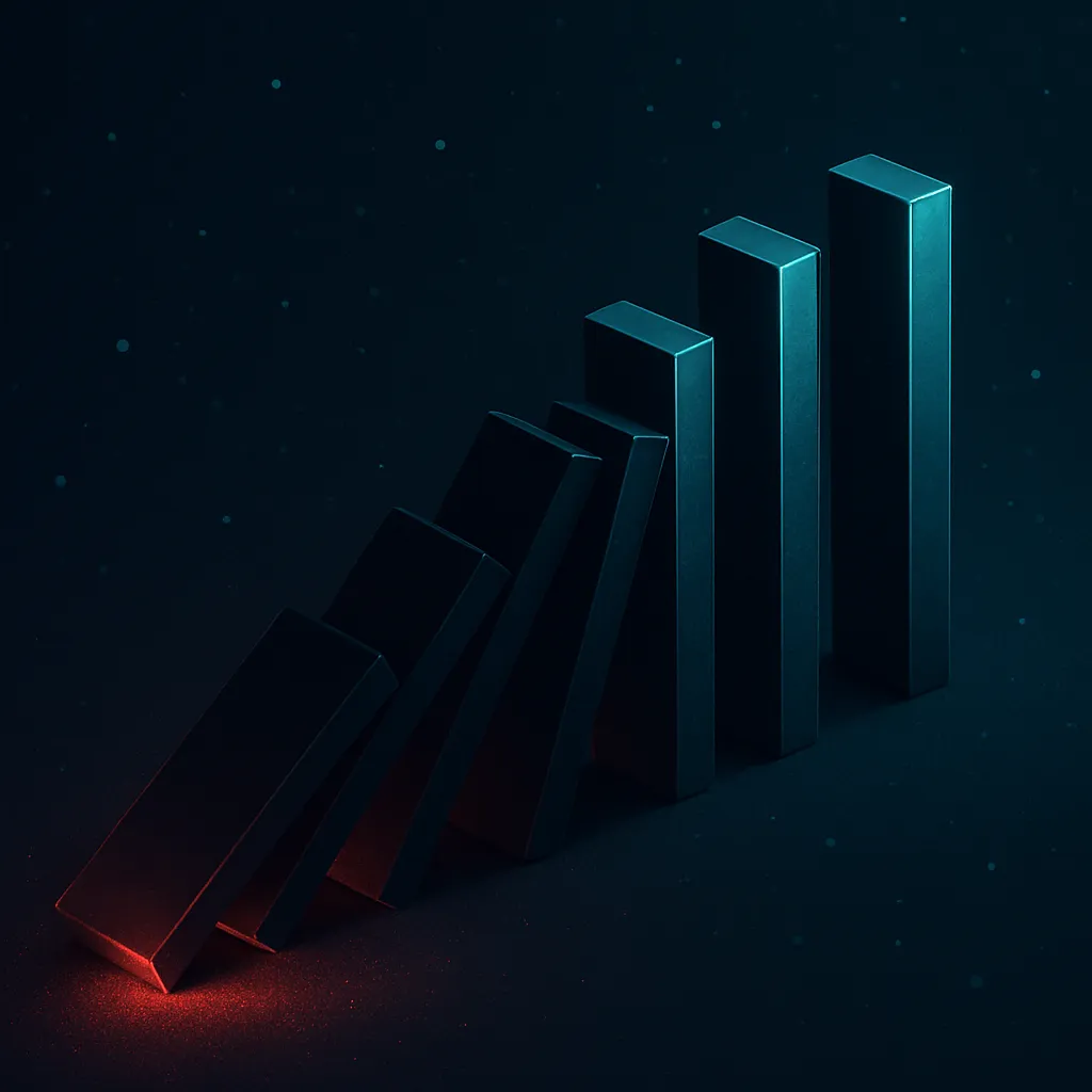 Domino effect of falling vendor pillars in cascading shutdown sequence
