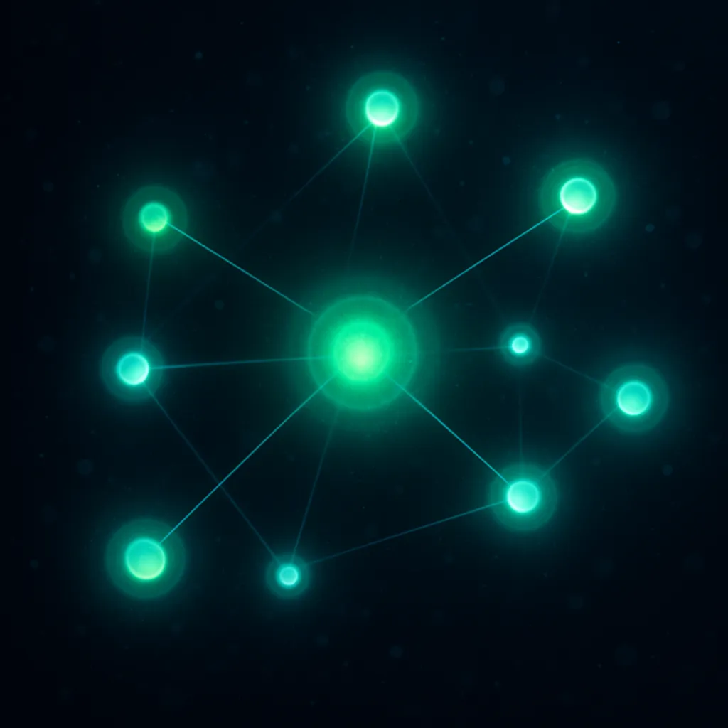 Surviving vendor network connected by resilient teal light beams