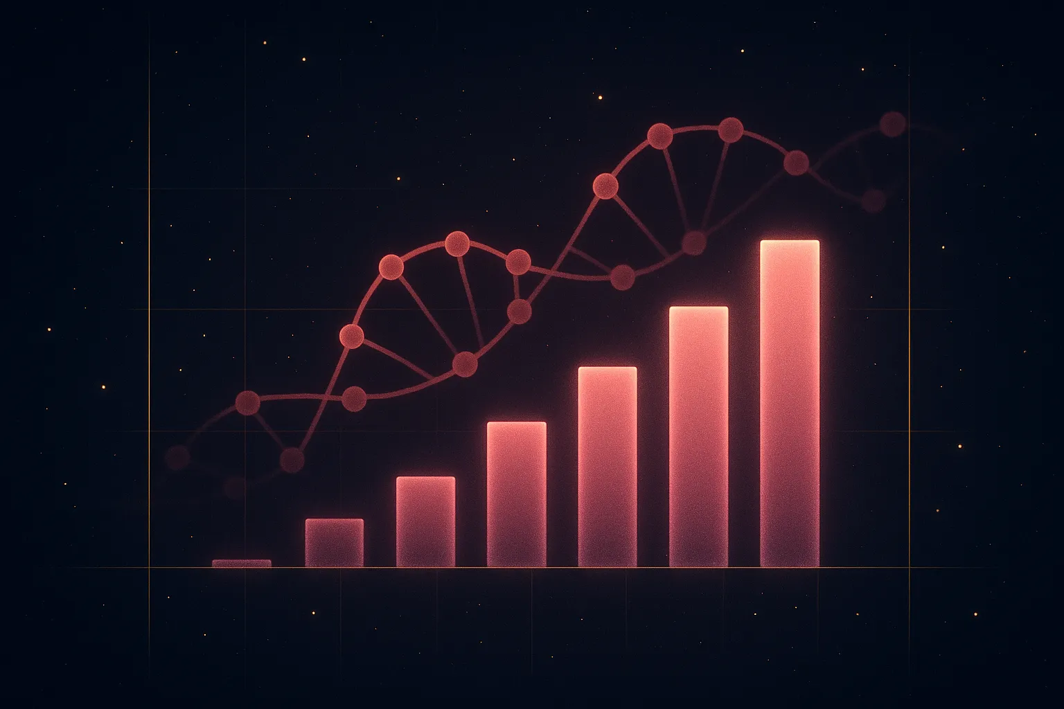 Ascending bar chart of petrelintide weight-loss data rendered in soft magenta light