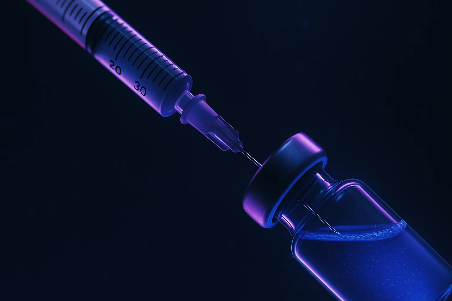 Pinealon dose draw on an insulin syringe