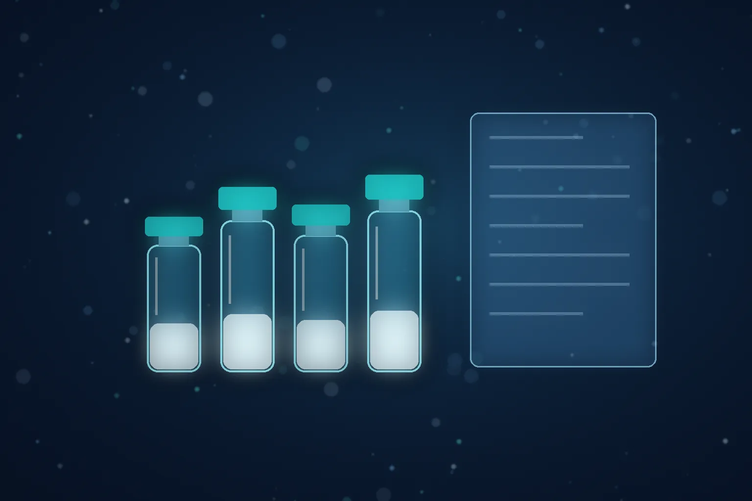 Simple Peptides review hero image showing research vials beside a certificate of analysis