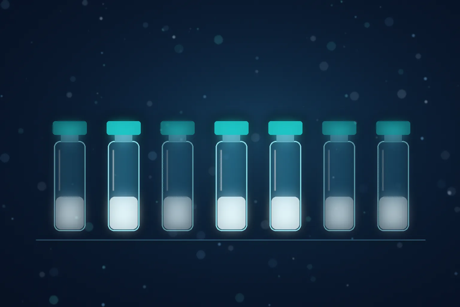 Research vial comparison lineup illustrating vendor testing differences