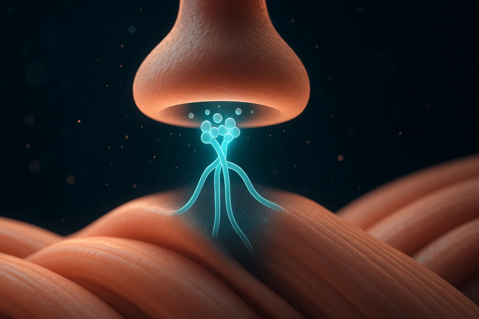 SNAP-8 SNARE-complex mechanism at the neuromuscular junction