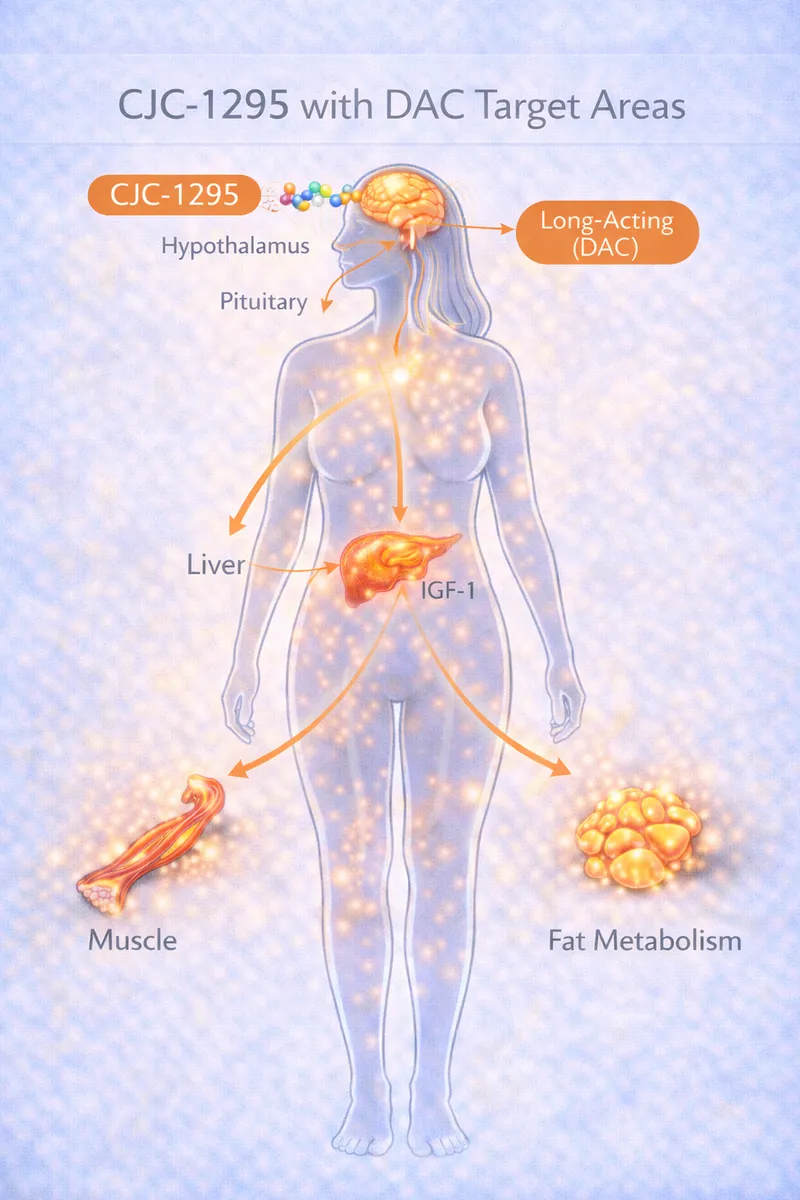 CJC-1295 with DAC body highlight diagram (educational)