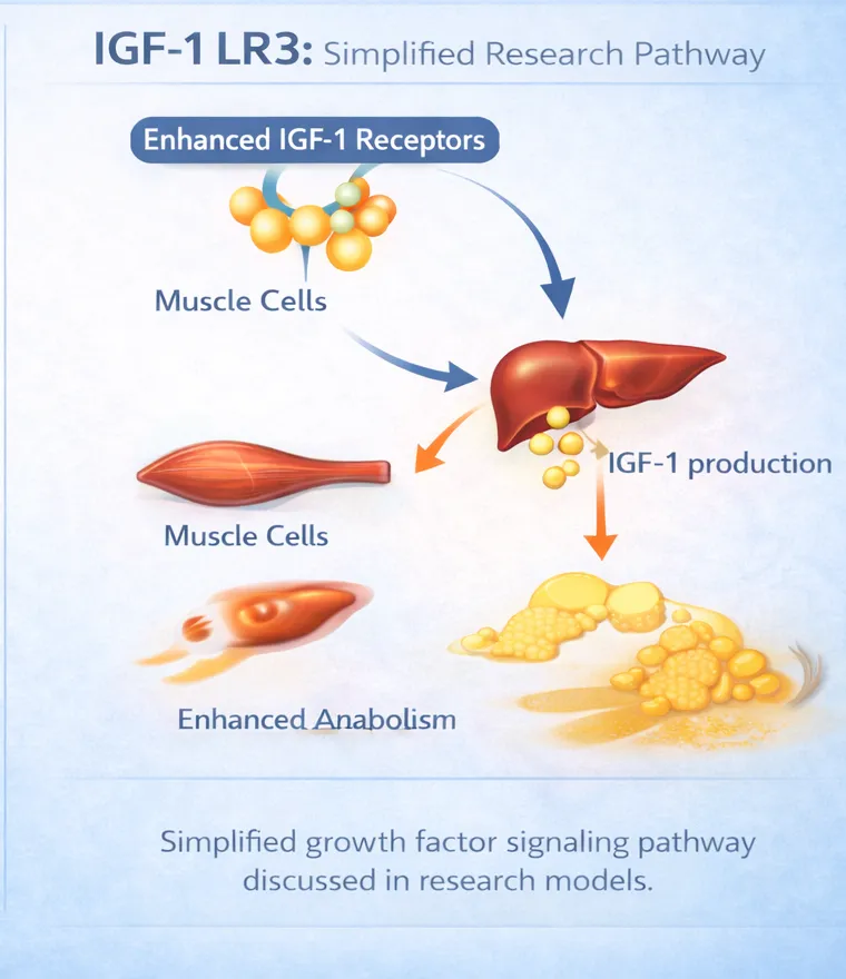 IGF-1 LR3 signaling pathway diagram (educational)