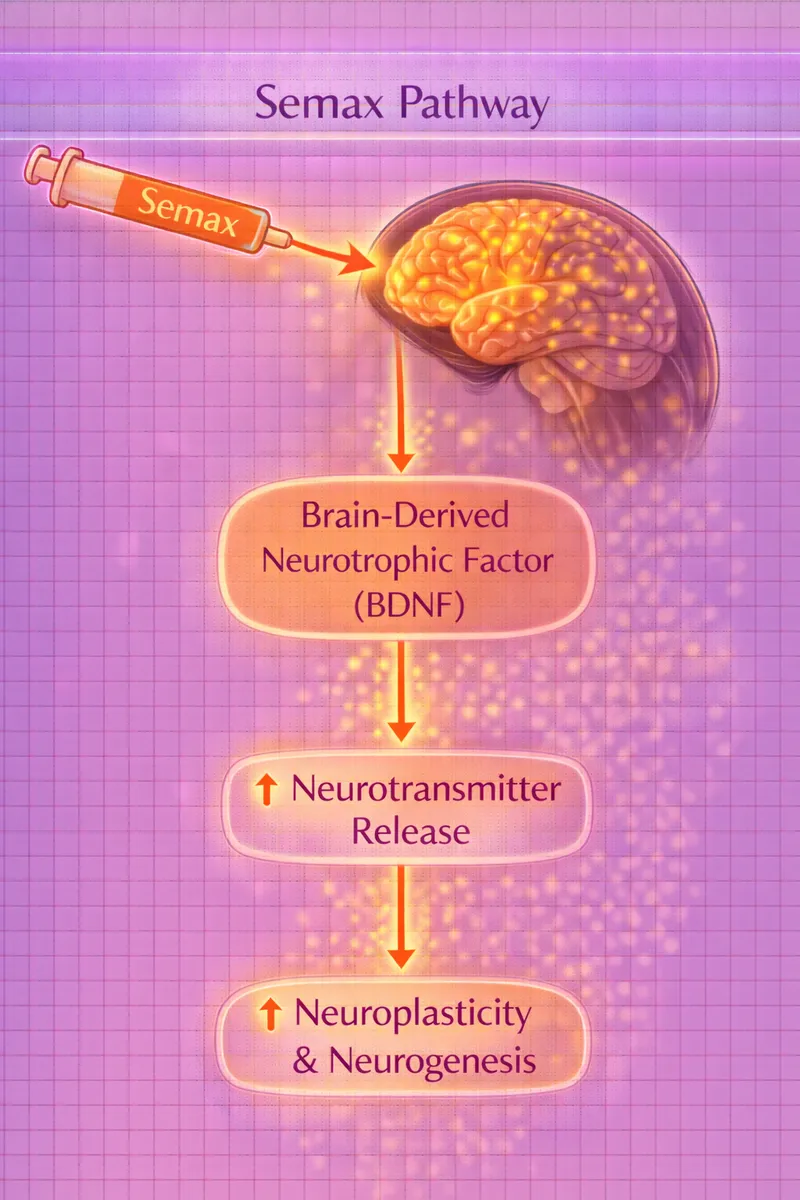 Semax BDNF and nootropic pathway diagram (educational)